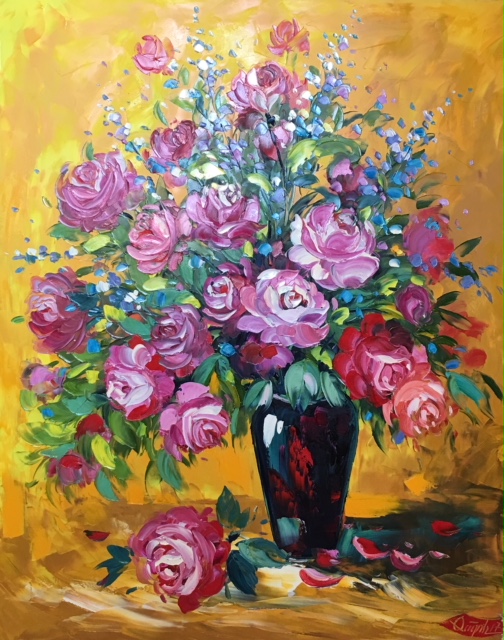 Tranh Sơn Dầu Hoa